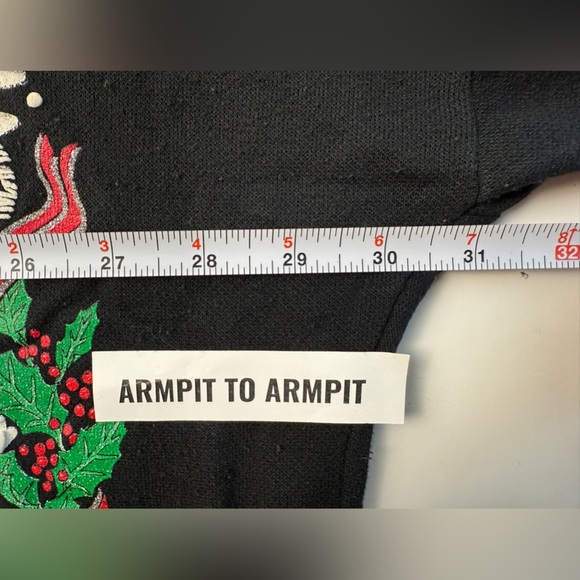 Nutcracker Vintage Holiday Sweater Black w/ Christmas/Winter Scene Size 24W/44 - Picture 8 of 11